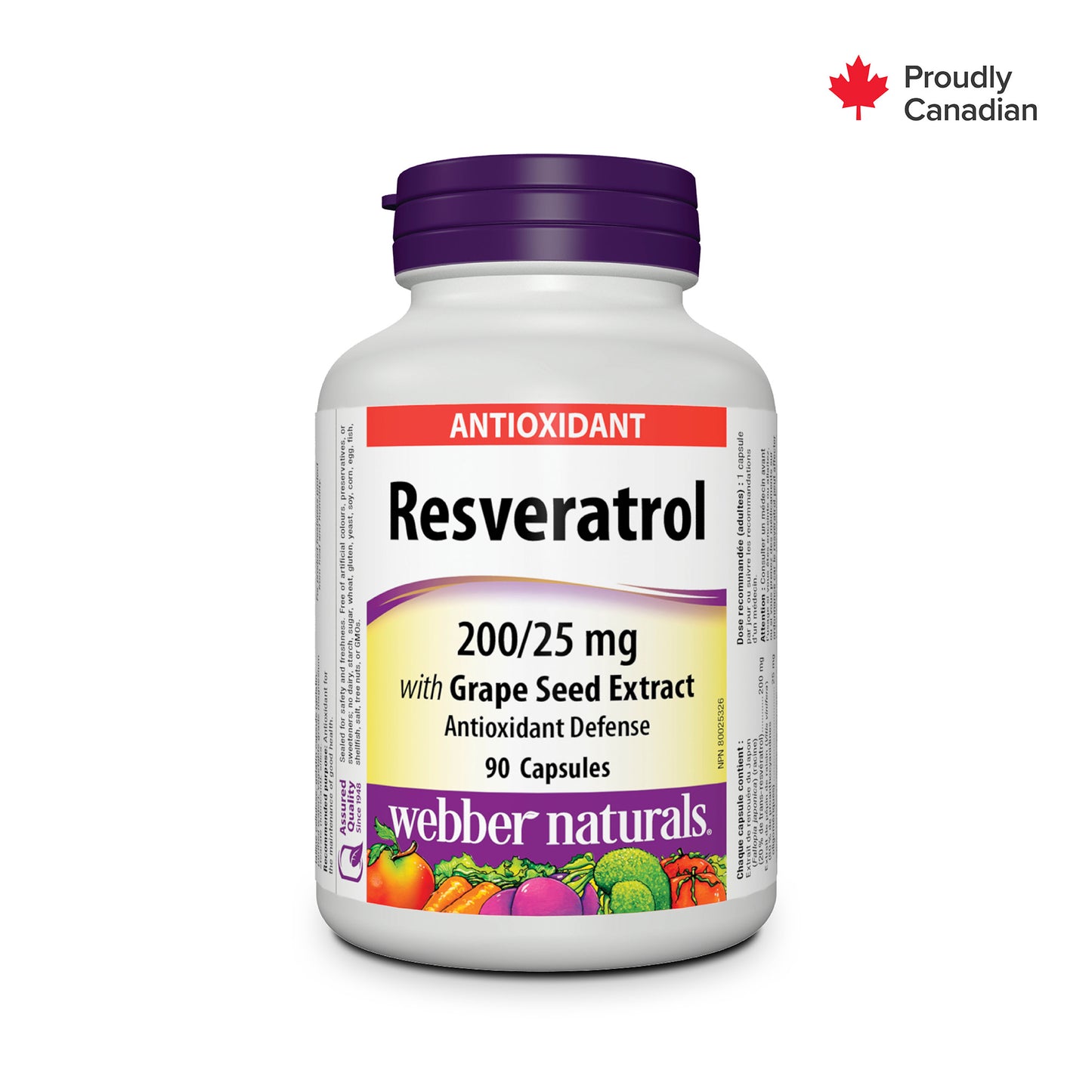 Resveratrol with Grape Seed Extract 200/25 mg for Webber Naturals|v|hi-res|WN3460