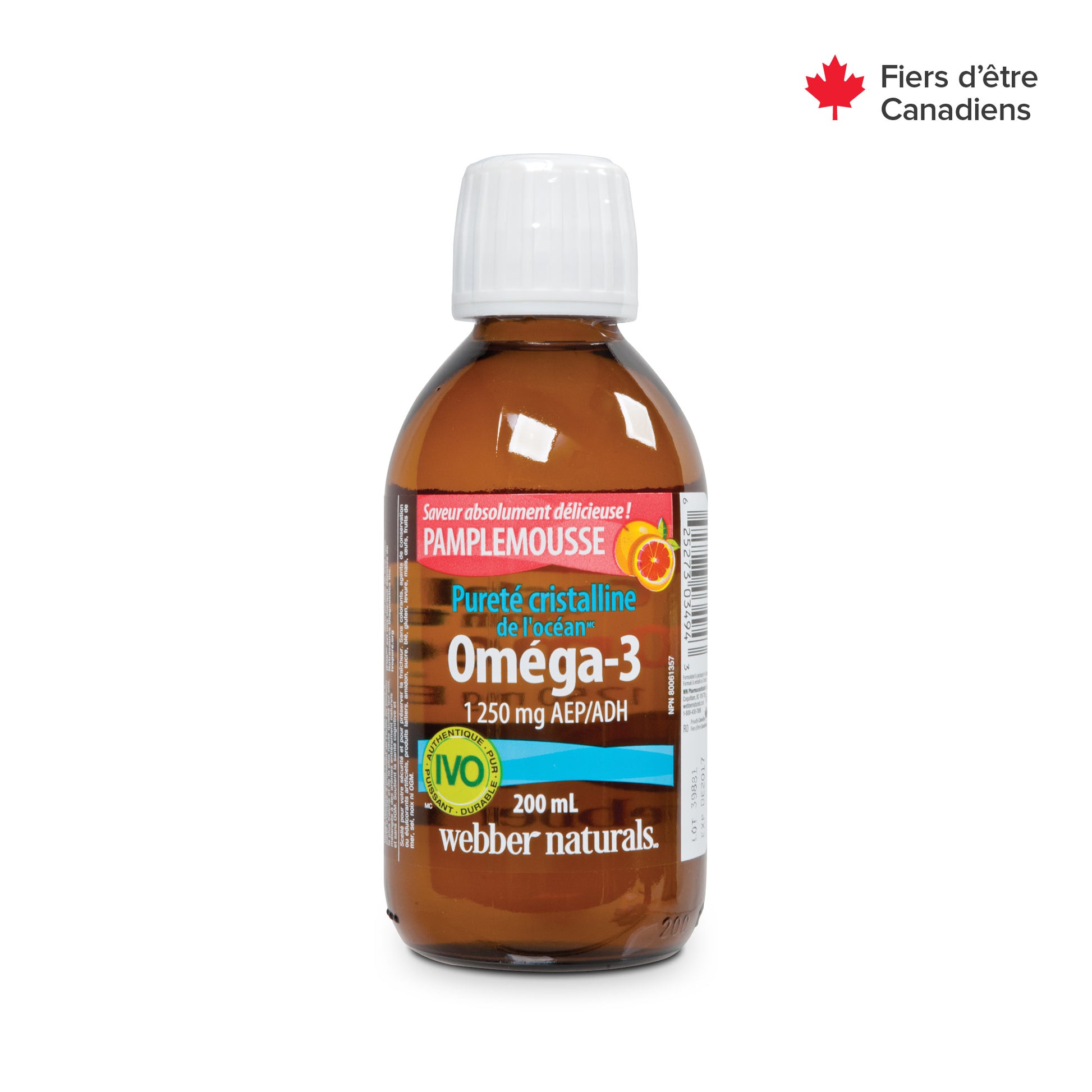 Crystal Clean from the sea® Omega-3 1250 mg EPA/DHA Grapefruit for Webber Naturals|v|hi-res|WN3494