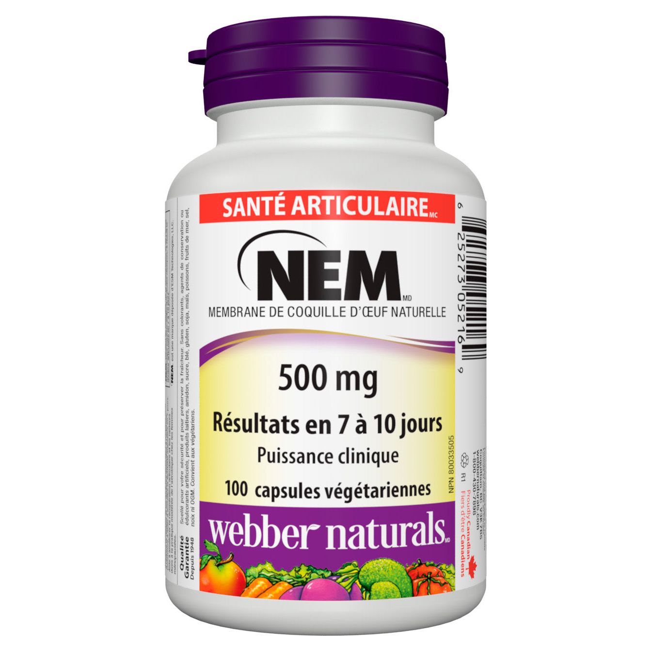 NEM 500 mg capsules végétariennes for Webber Naturals|v|hi-res|WN5216
