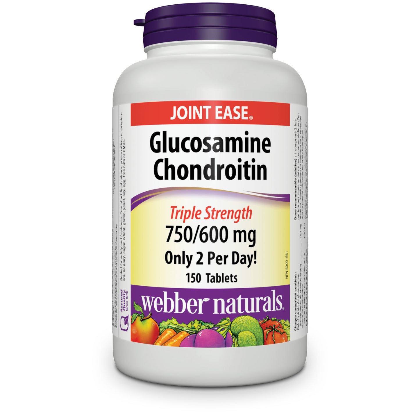 Glucosamine Chondroïtine Triple concentration 750/600 mg for Webber Naturals|v|hi-res|WN5070
