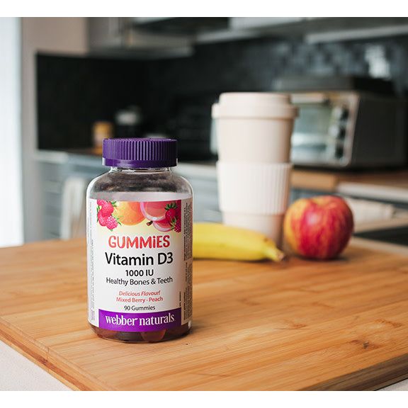 Vitamin D3 1000 IU Mixed Berry · Peach for Webber Naturals|v|hi-res|WN3679