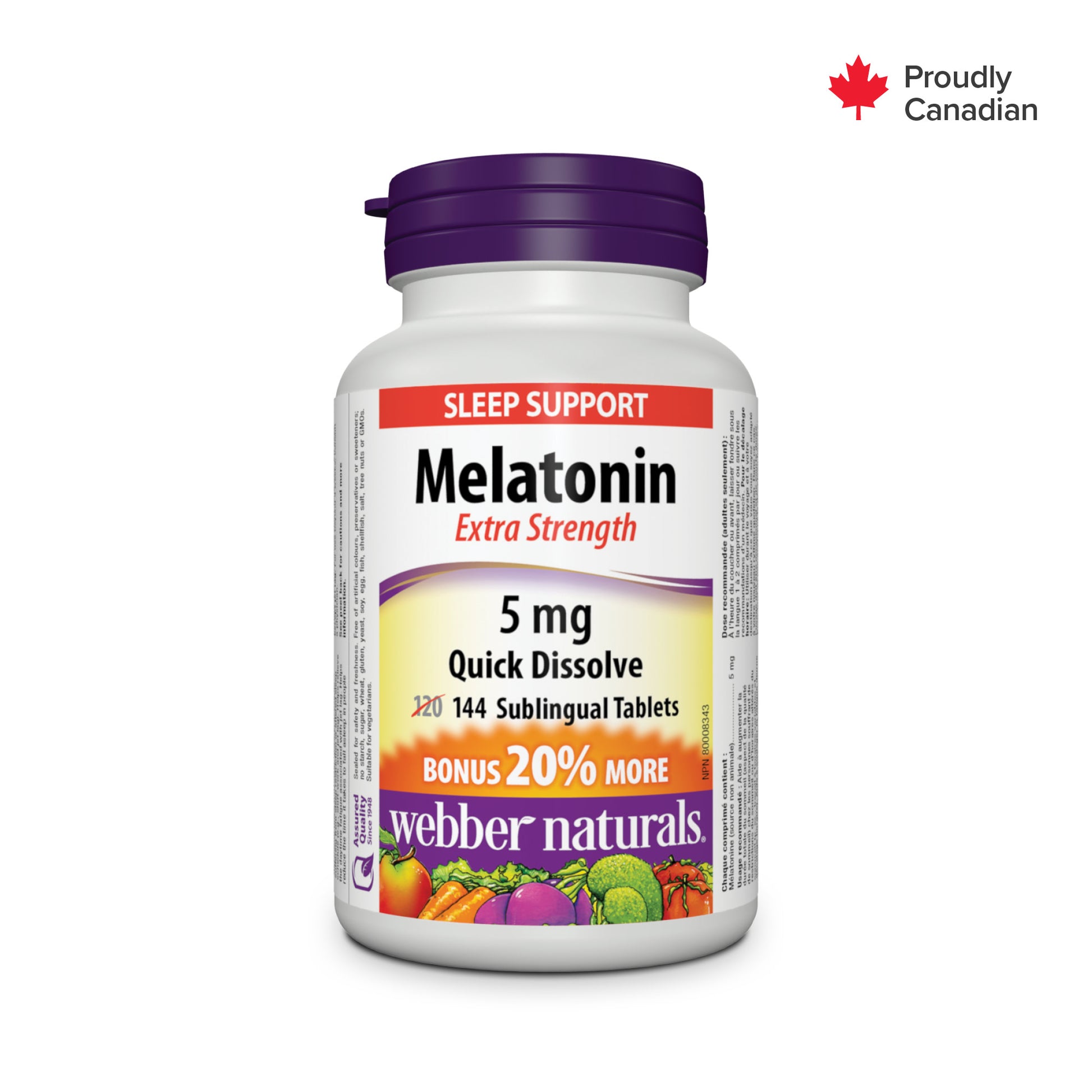 Mélatonine Ultra-fort Dissolution rapide 5 mg for Webber Naturals|v|hi-res|WN3826
