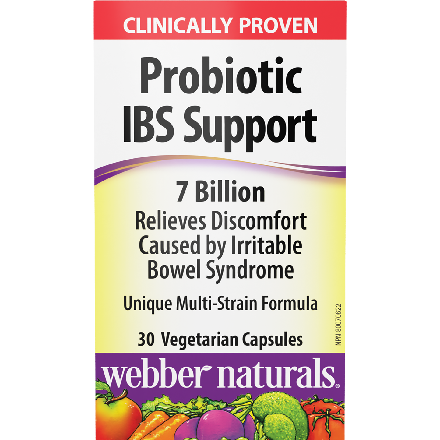 Probiotic IBS Support 7 Billion for Webber Naturals|v|hi-res|WN3222