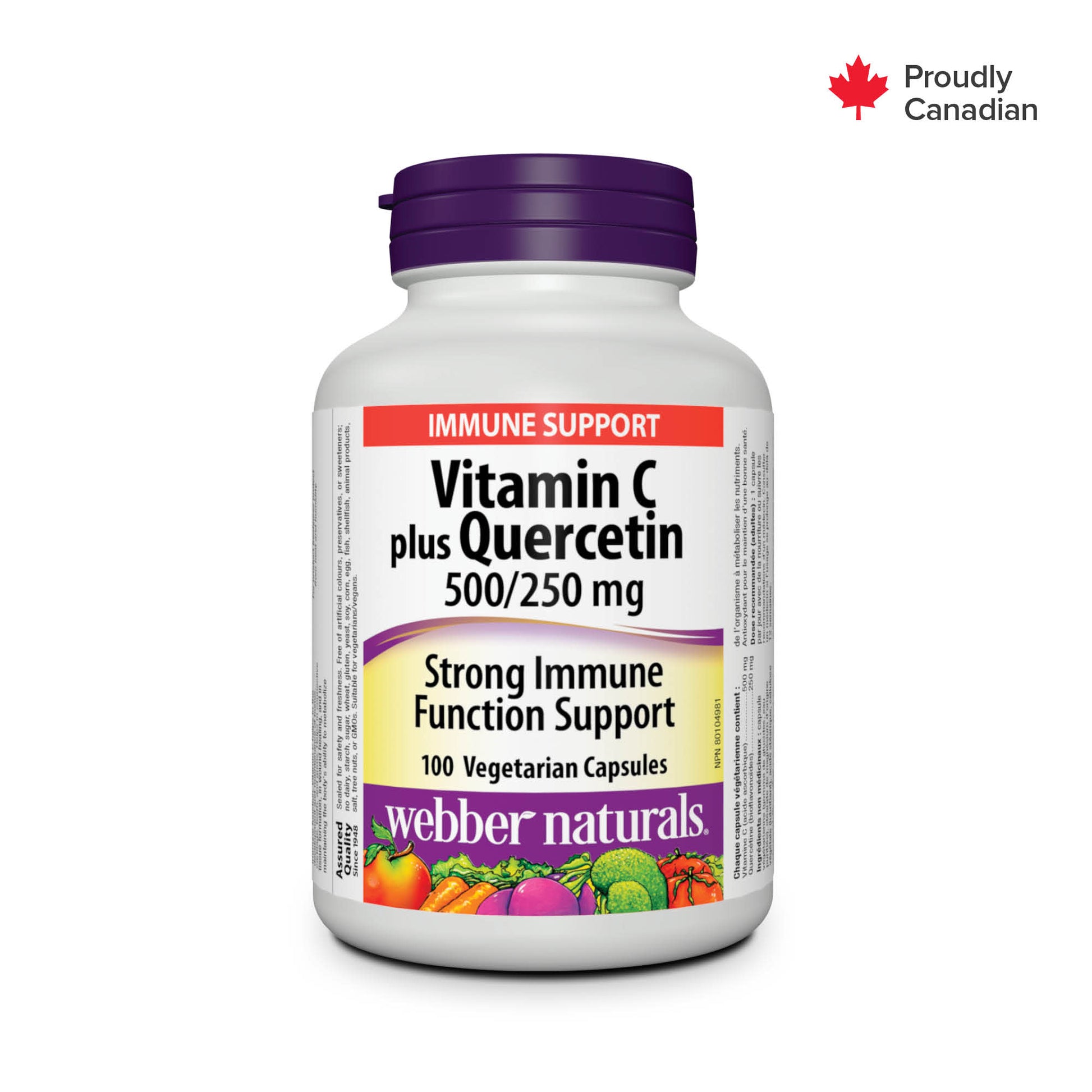 Vitamin C Plus Quercetin 500/250 mg for Webber Naturals|v|hi-res|WN3698