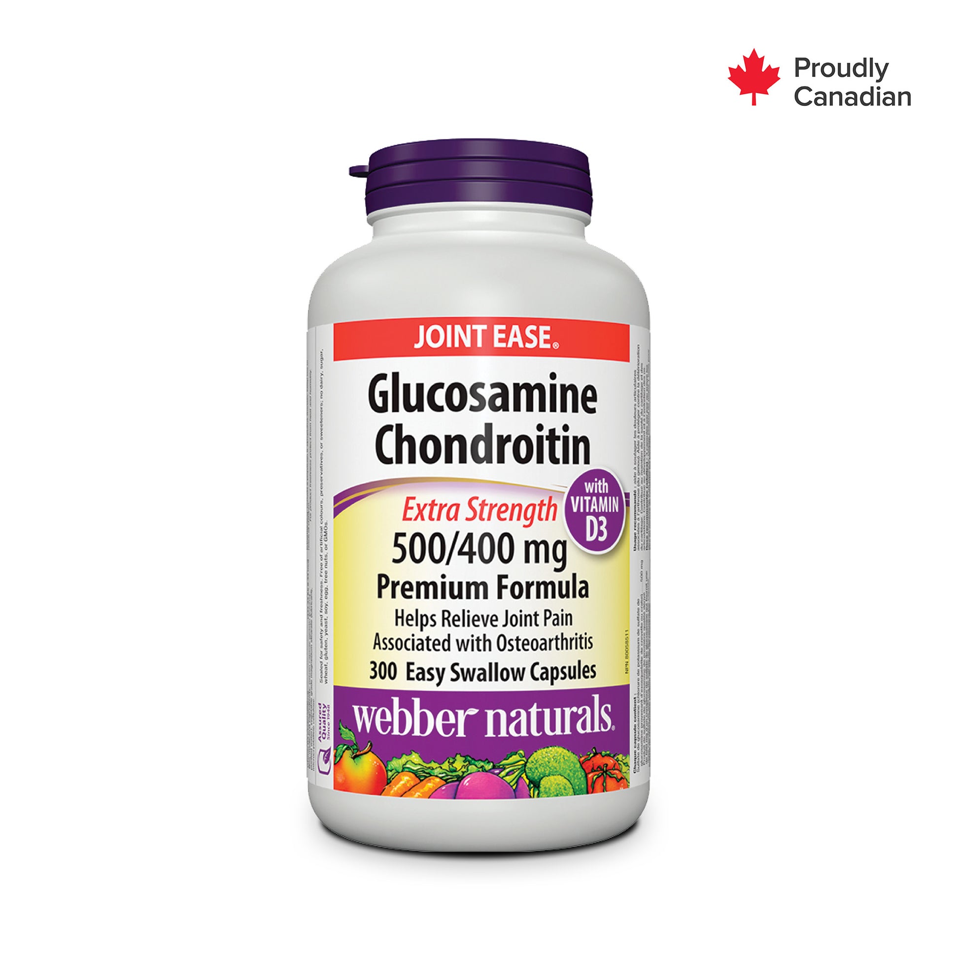 Glucosamine Chondroïtine Extra-fort avec vitamine D3 500/400 mg caplets for Webber Naturals|v|hi-res|WN5255