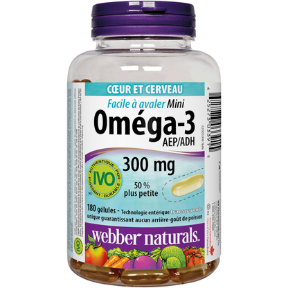 Mini Oméga-3 Facile à avaler 300 mg AEP/ADH for Webber Naturals|v|hi-res|WN3391