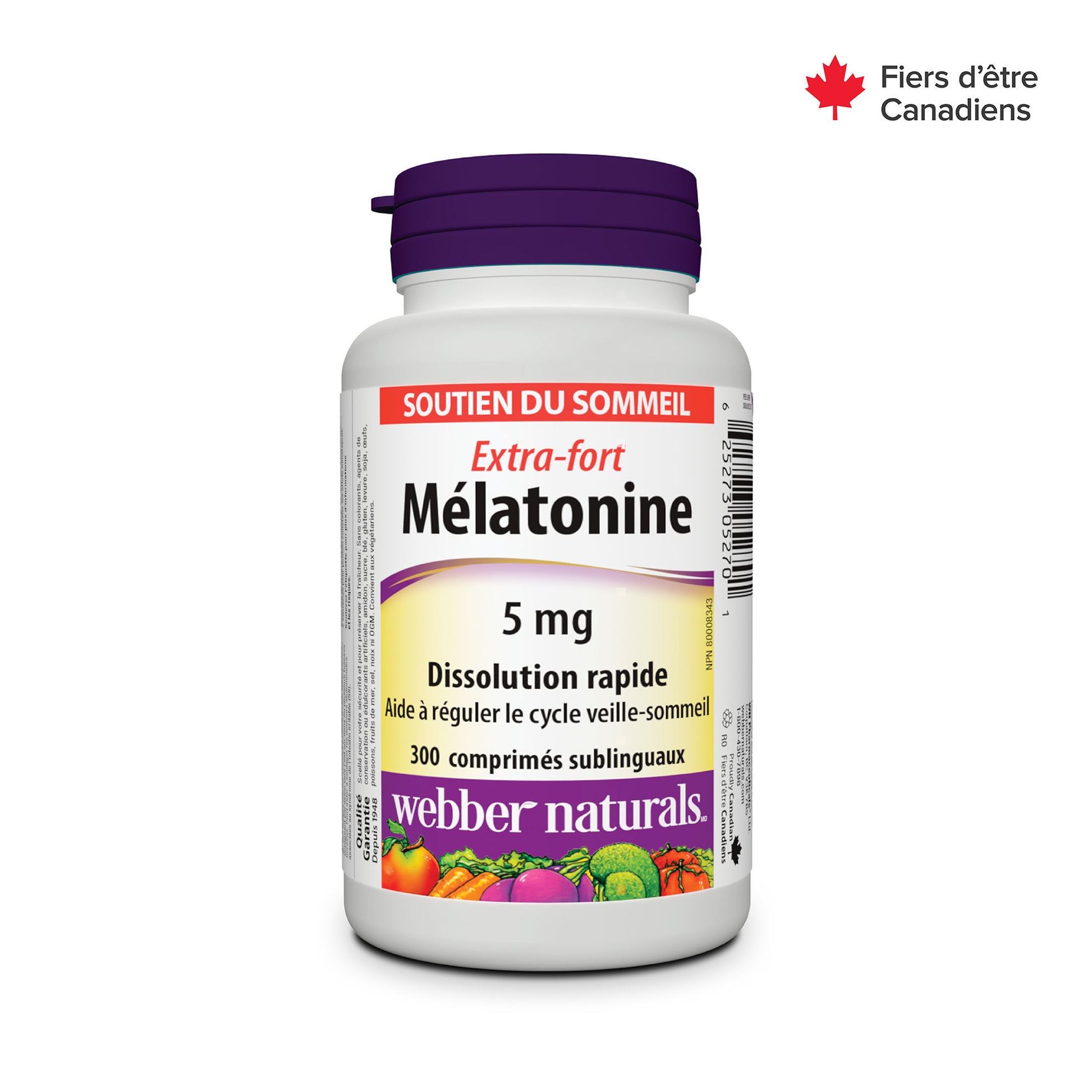 Melatonin Extra Strength 5 mg Sublingual Tablets for Webber Naturals|v|hi-res|WN5270