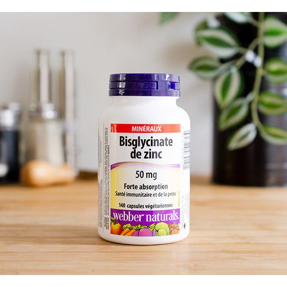 specifications-Bisglycinate de zinc 50 mg for Webber Naturals