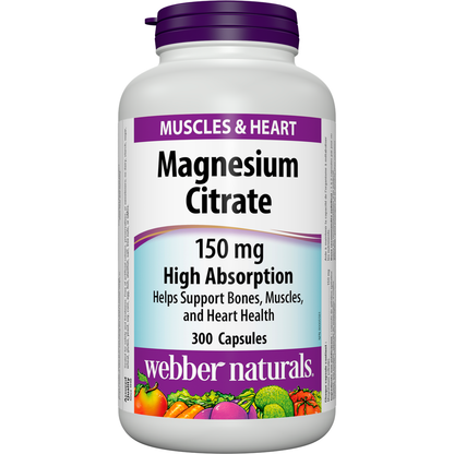 Magnesium Citrate 150 mg Capsules for Webber Naturals|v|hi-res|WN5197