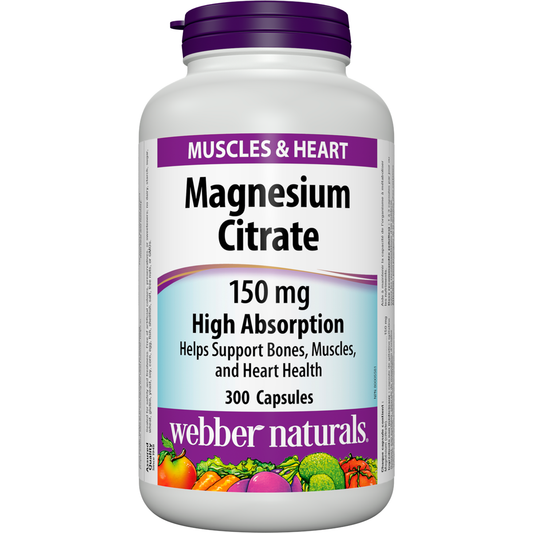 Magnesium Citrate 150 mg Capsules for Webber Naturals|v|hi-res|WN5197