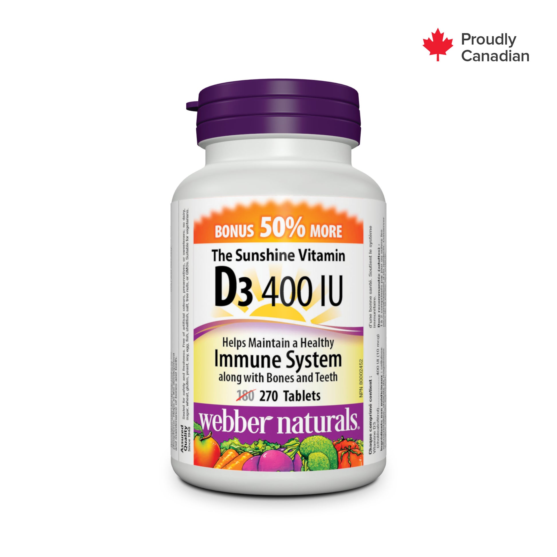 Vitamine D3 400 UI for Webber Naturals|v|hi-res|WN3805