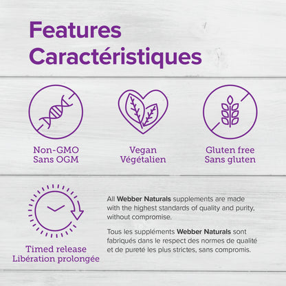 specifications-Timed-Release Vitamin B12 1200 mcg for Webber NaturalsWN3924