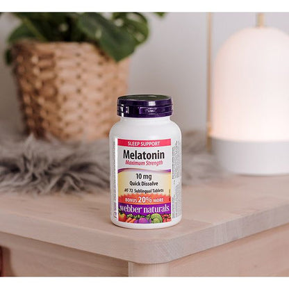 Melatonin Maximum Strength Quick Dissolve 10 mg for Webber Naturals|v|hi-res|WN3827