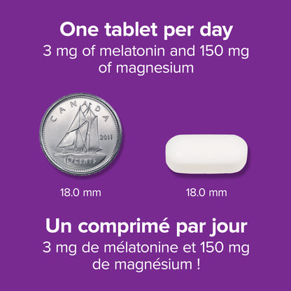 specifications-Melatonin Magnesium 3/150mg for Webber NaturalsWN3173