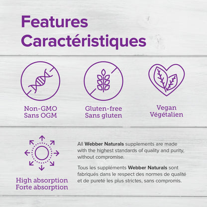 specifications-Zinc Bisglycinate 50 mg for Webber NaturalsWN3919