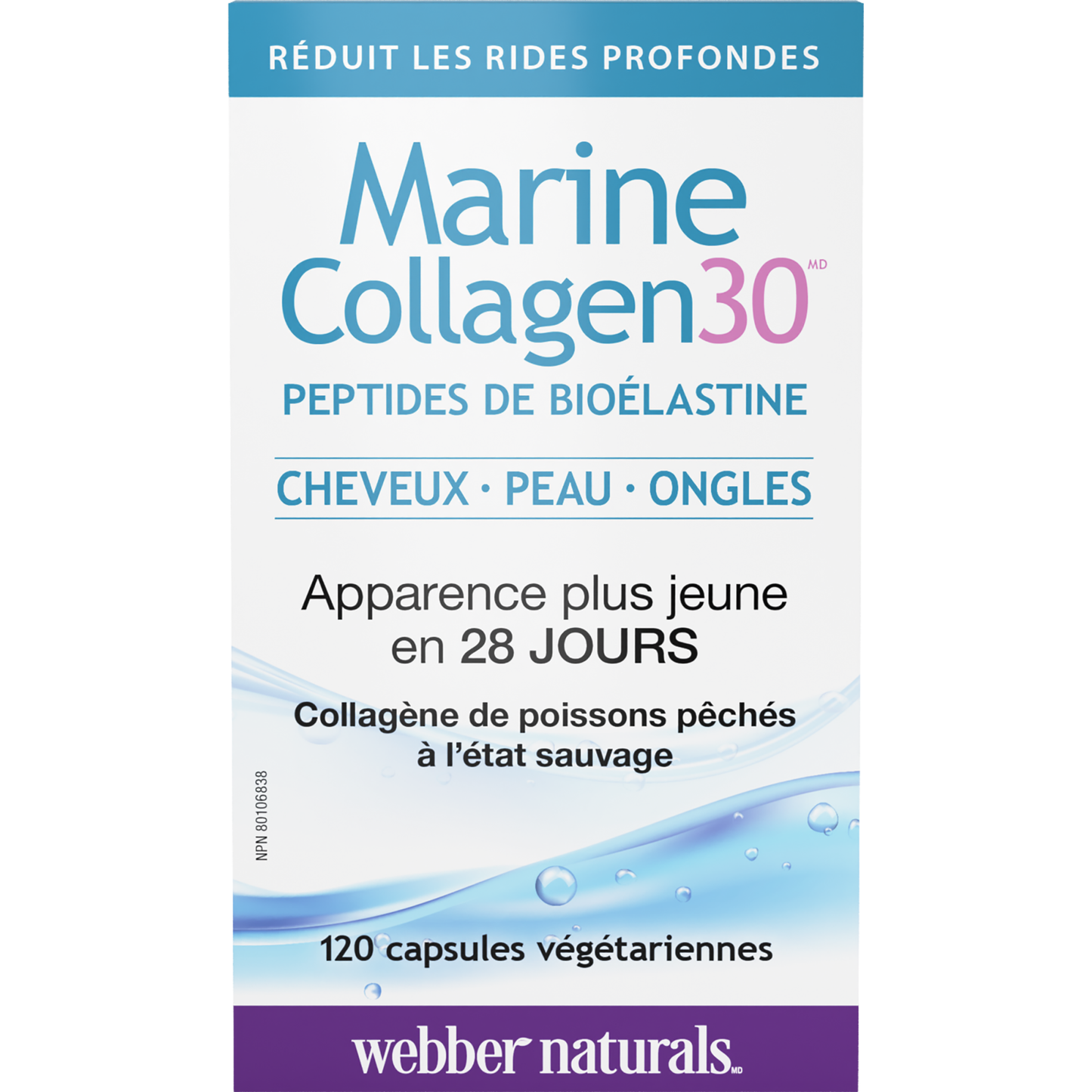 Marine Collagen30(MD) peptides de bioélastine for Webber Naturals|v|hi-res|WN3657