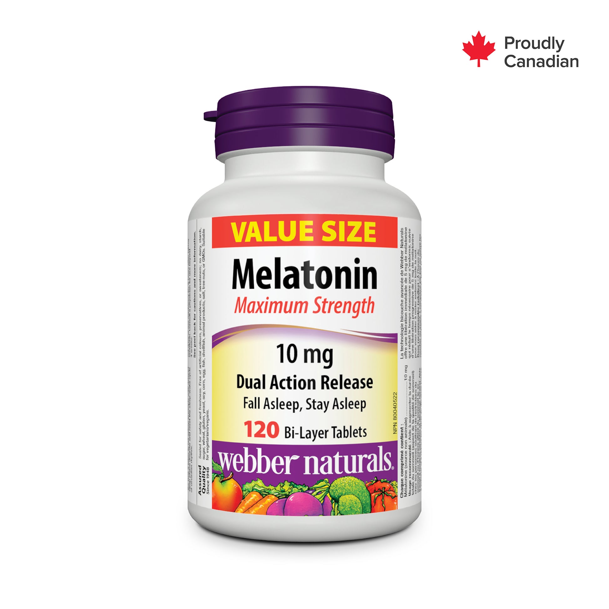 Melatonin Maximum Strength Dual Action Release 10 mg for Webber Naturals|v|hi-res|WN3918