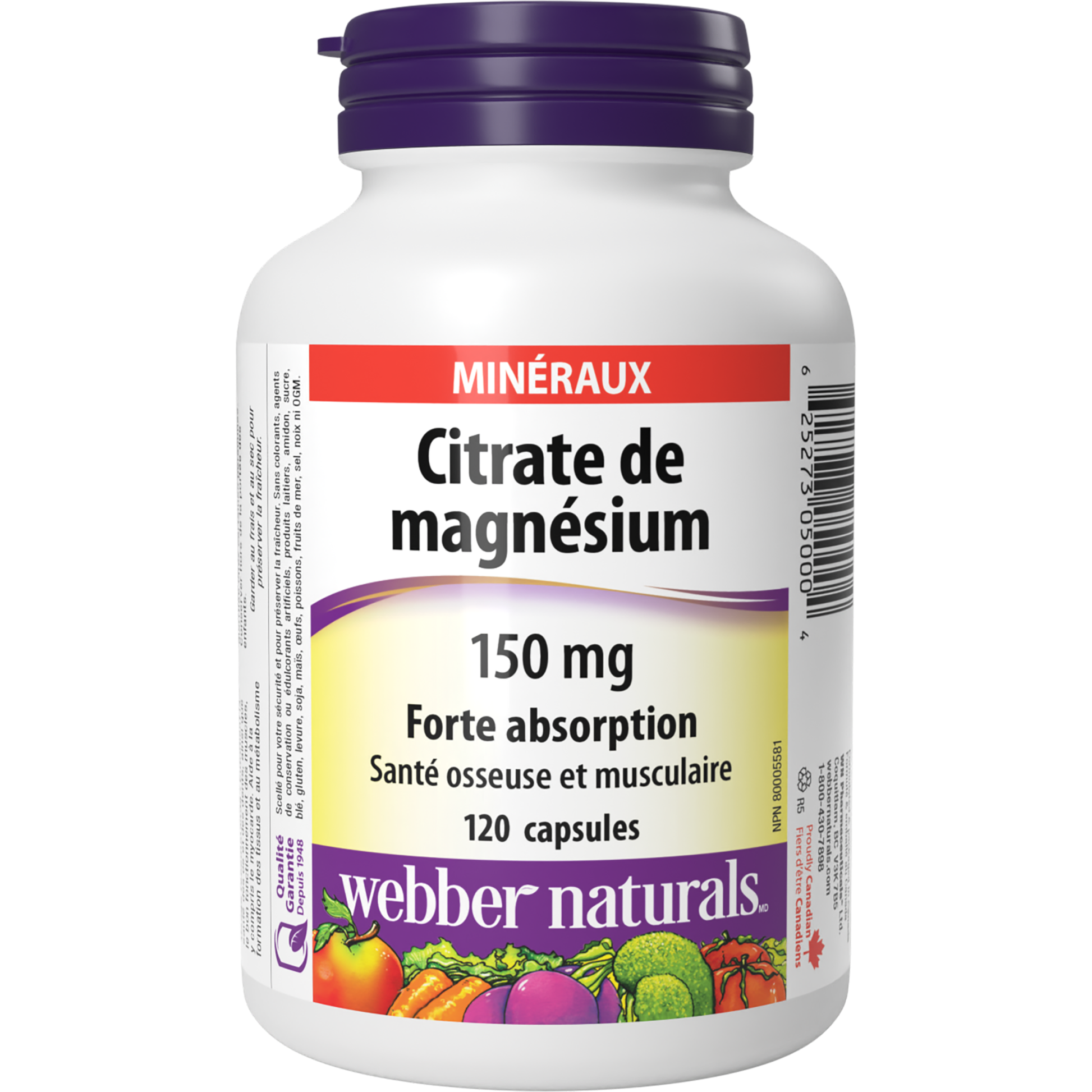 Citrate de magnésium Forte absorption 150 mg for Webber Naturals|v|hi-res|WN5000