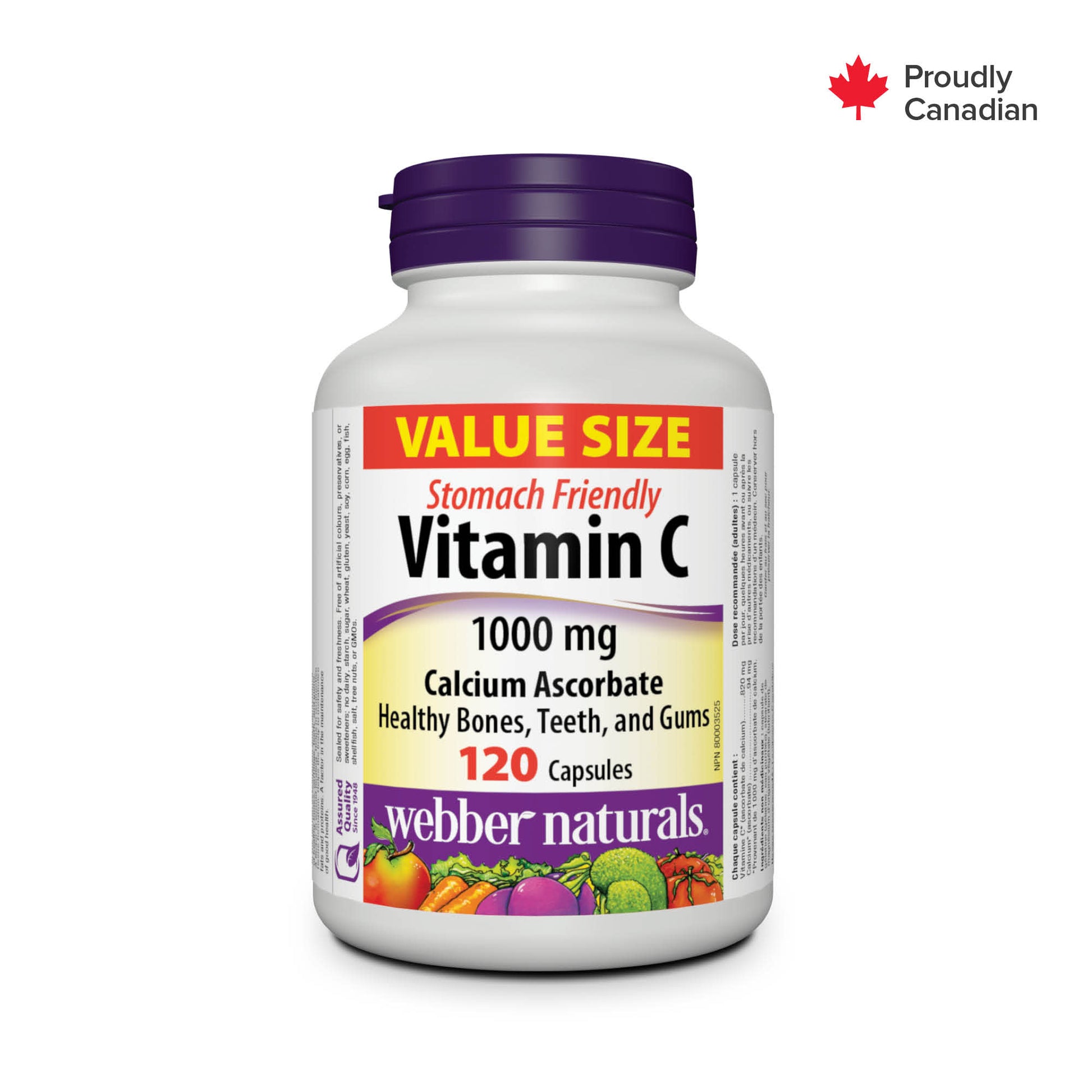 Vitamine C ascorbate de calcium doux pour l'estomac 1 000 mg for Webber Naturals|v|hi-res|WN3275