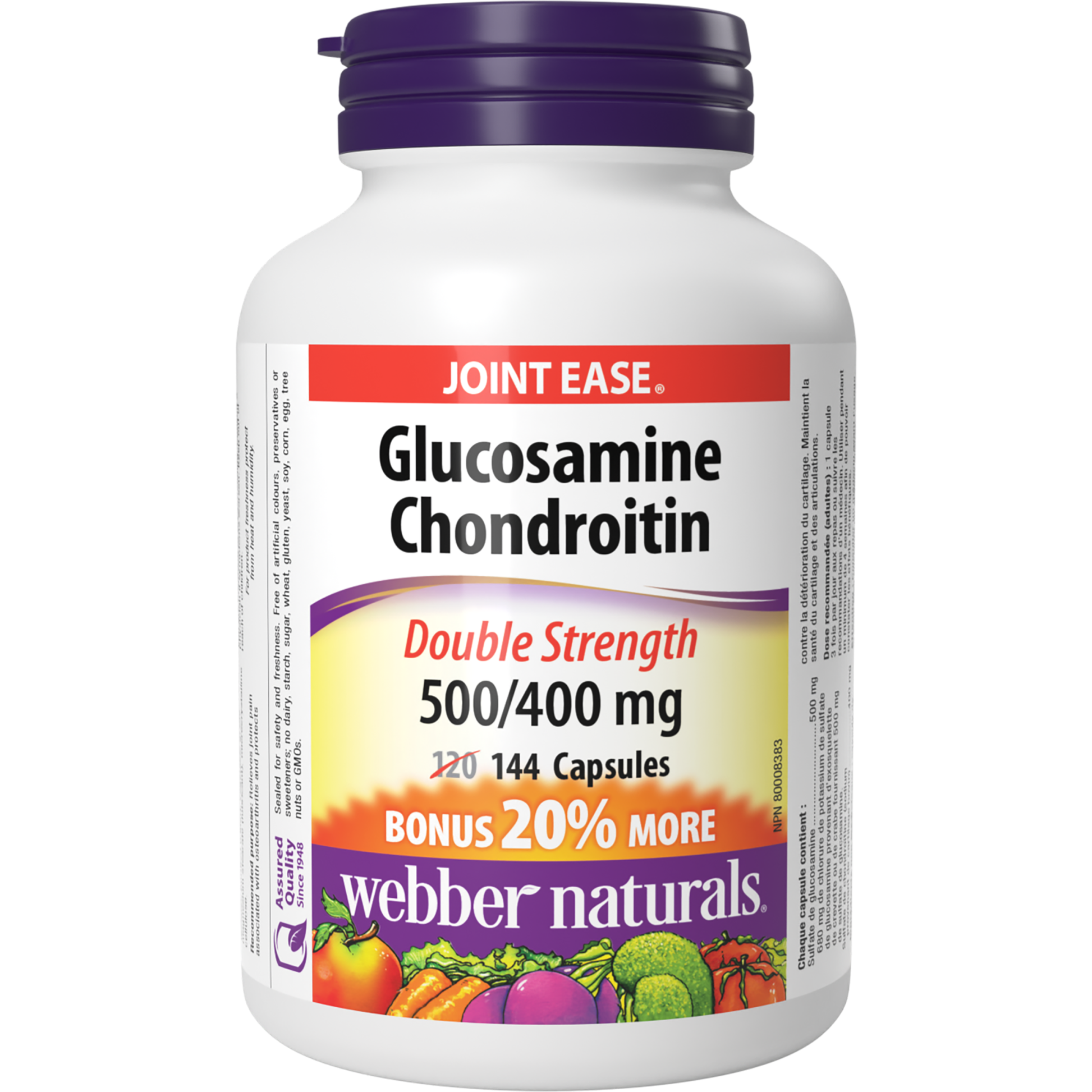 Glucosamine Chondroitin Double Strength 500/400 mg for Webber Naturals|v|hi-res|WN3837