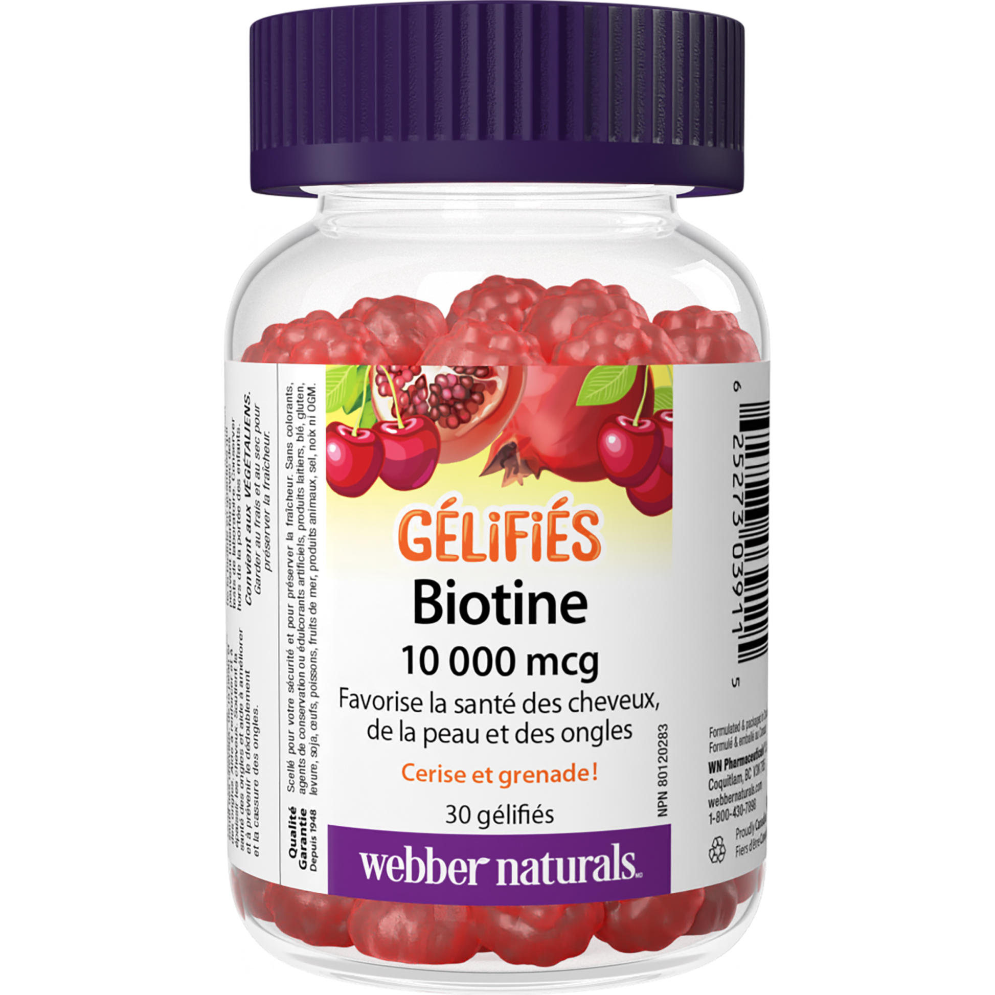 Biotine 10 000 mcg gélifiés for Webber Naturals|v|hi-res|WN3911
