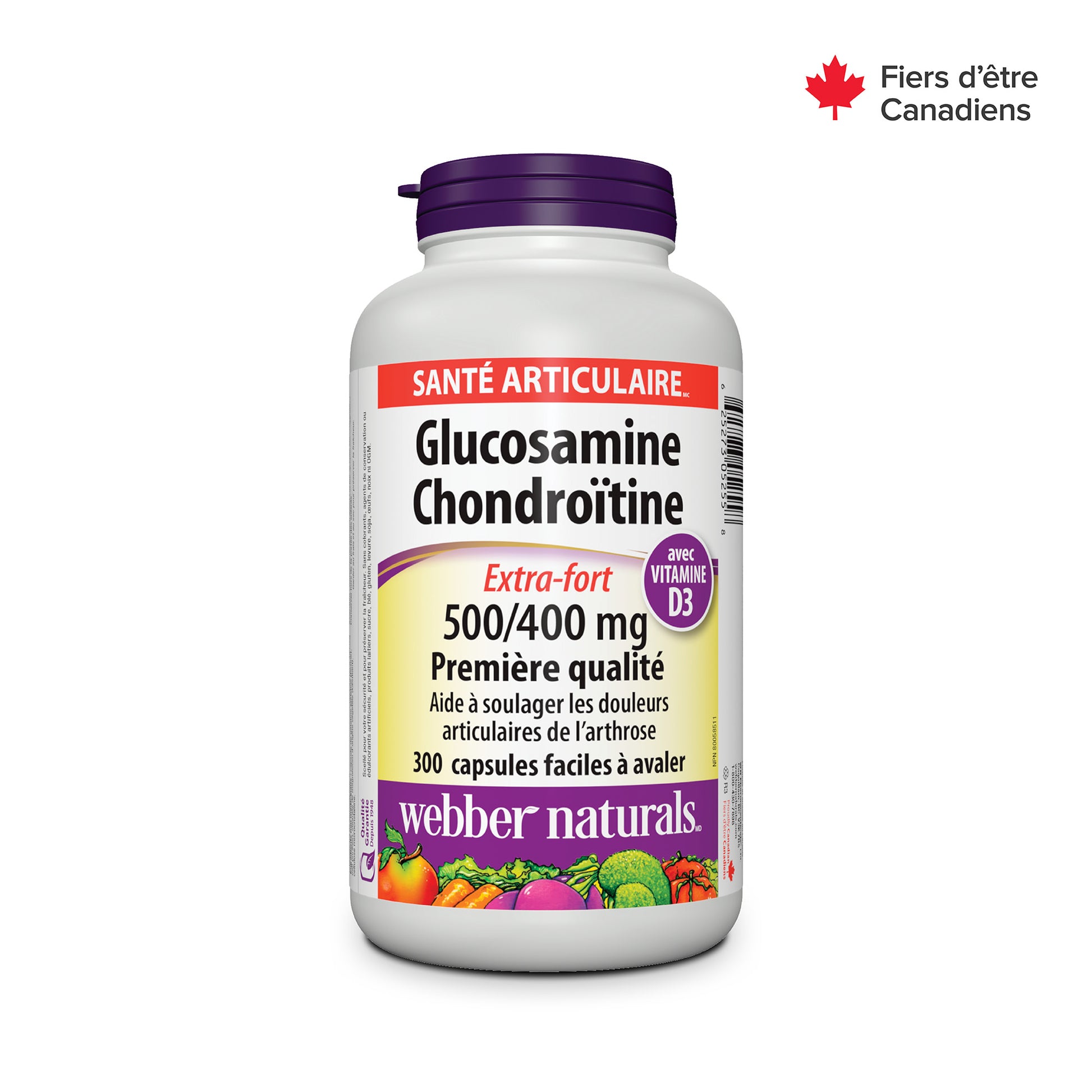 Glucosamine Chondroitin Extra Strength with Vitamin D3 500/400 mg Caplets for Webber Naturals|v|hi-res|WN5255