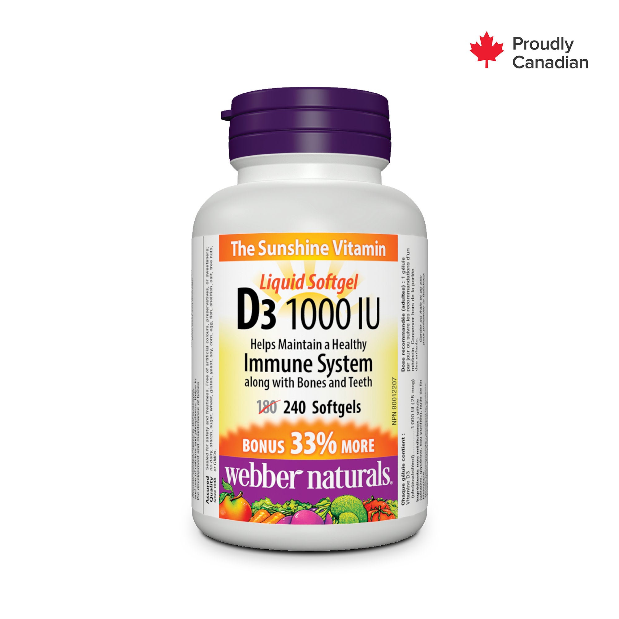 Vitamin D3 1000 IU for Webber Naturals|v|hi-res|WN3817