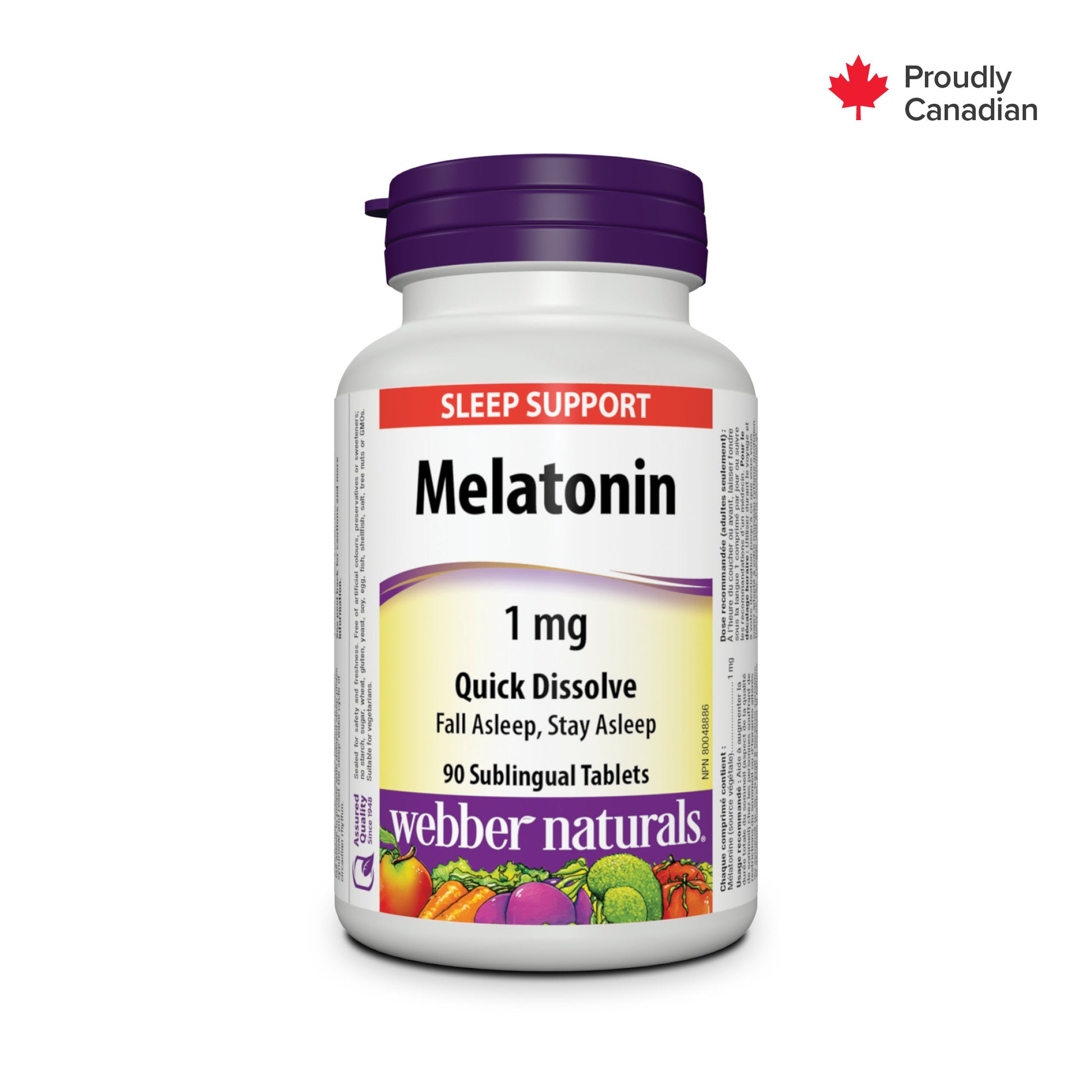 Mélatonine Dissolution rapide 1 mg for Webber Naturals|v|hi-res|WN3604