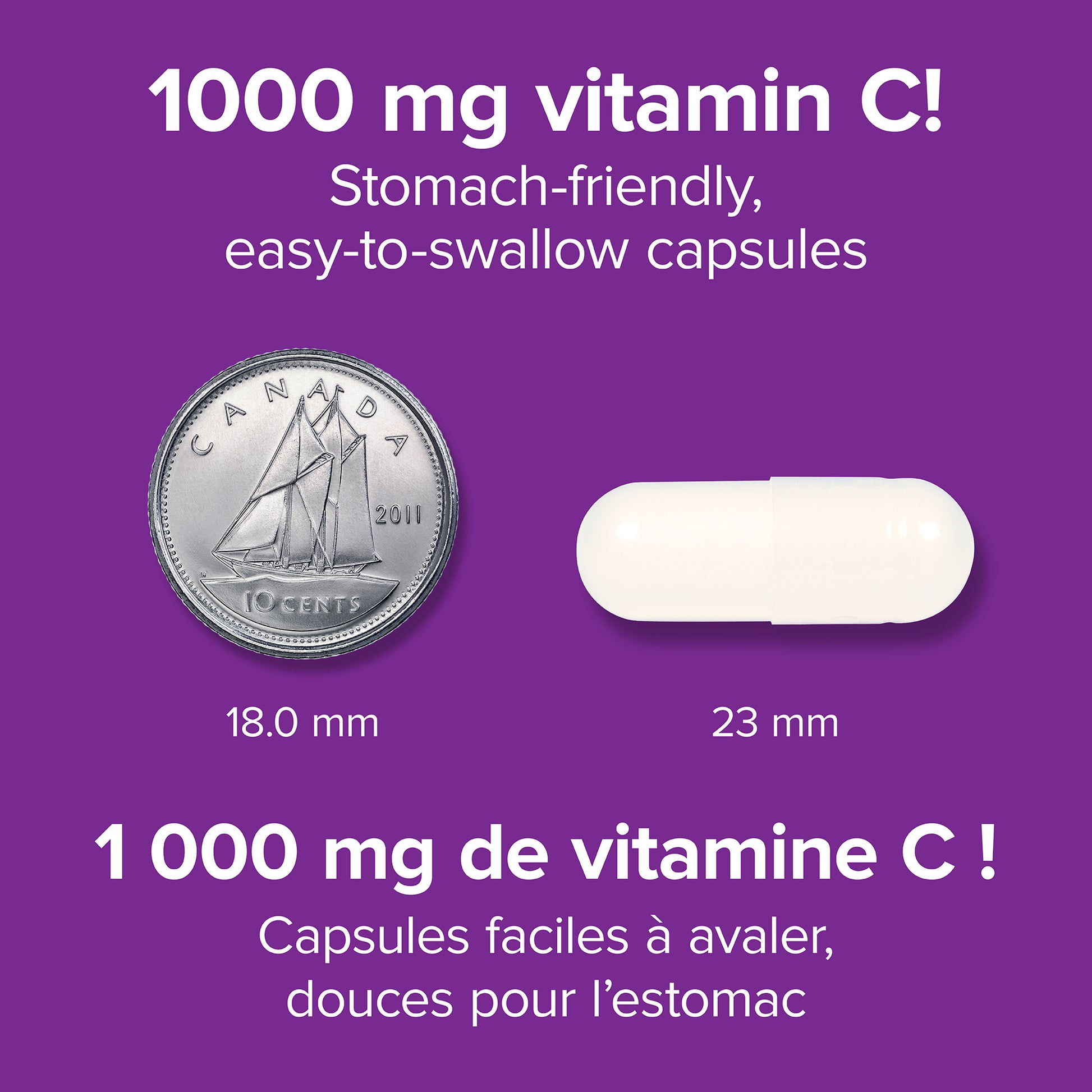 specifications-Vitamine C ascorbate de calcium doux pour l'estomac 1 000 mg for Webber Naturals