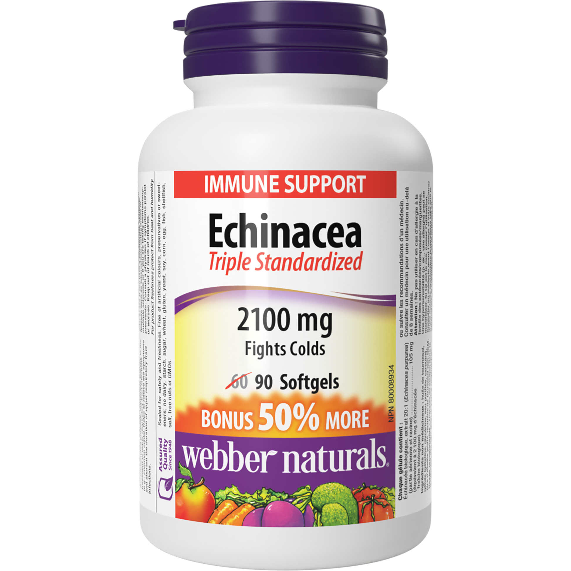 Echinacea Triple Standardized 2100 mg for Webber Naturals|v|hi-res|WN5088