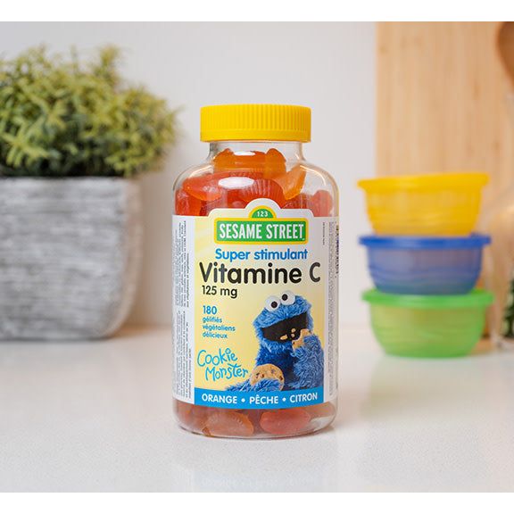 specifications-Vitamine C 125 mg orange • pêche • citron for Sesame Street®