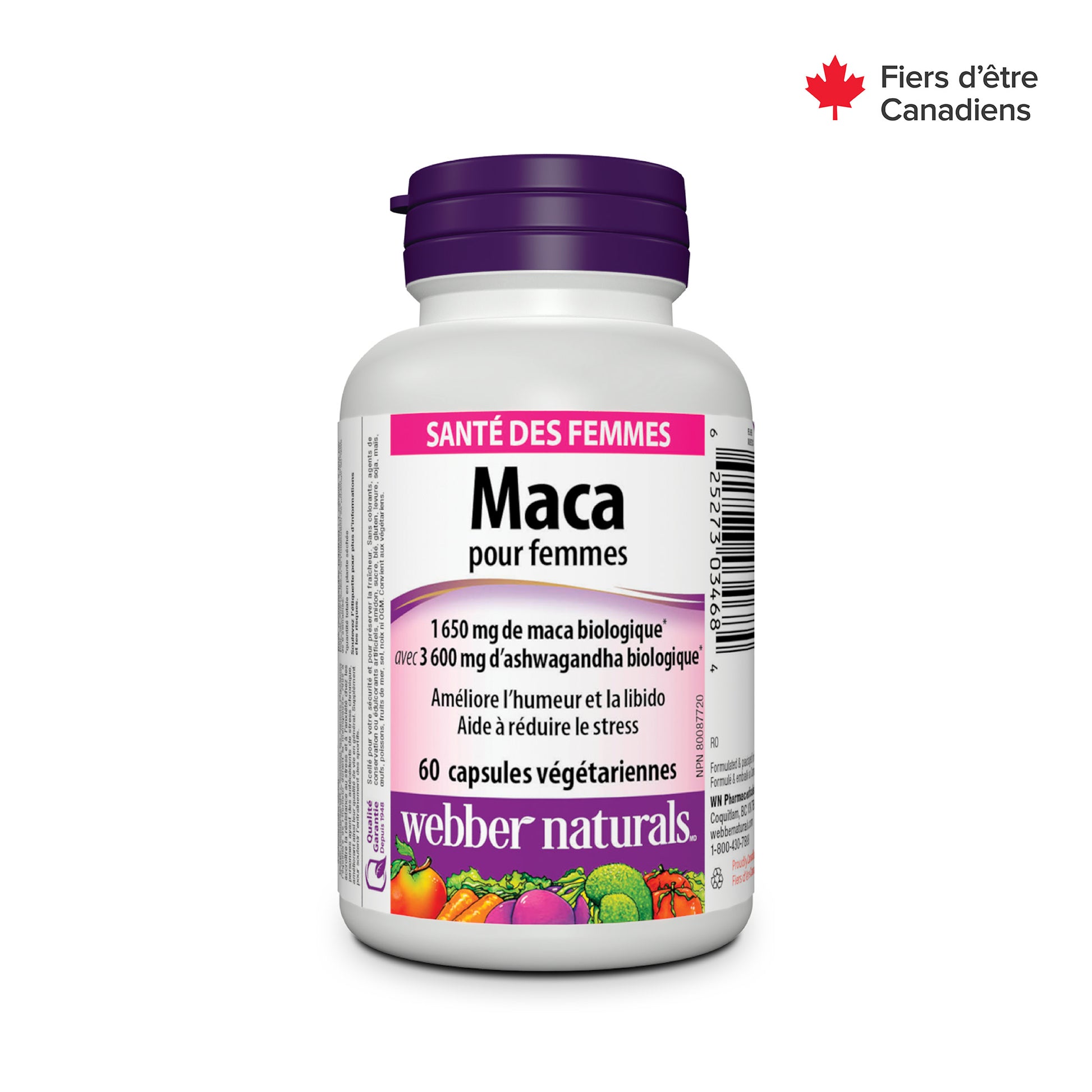 Maca for Women 1650 mg Organic Maca with 3600 mg Organic Ashwagandha for Webber Naturals|v|hi-res|WN3468