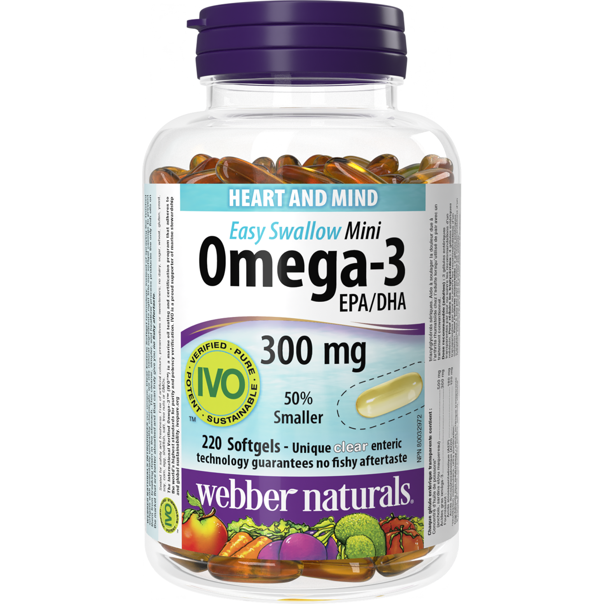 Omega-3 Mini Easy Swallow 300 mg EPA/DHA for Webber Naturals|v|hi-res|WN3393