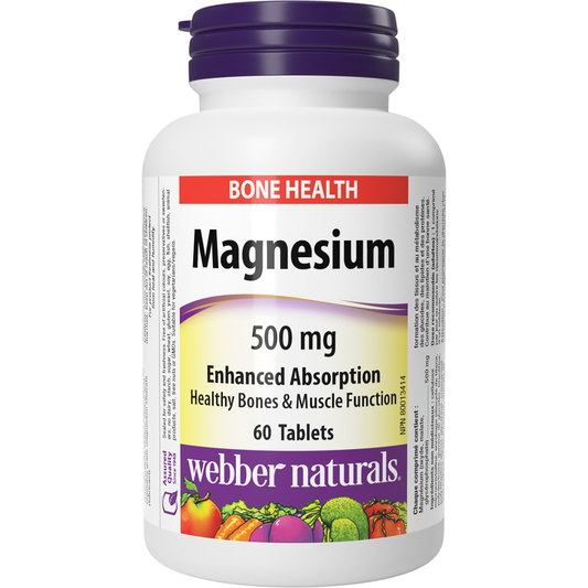 Magnesium Enhanced Absorption 500 mg for Webber Naturals|v|hi-res|WN3162