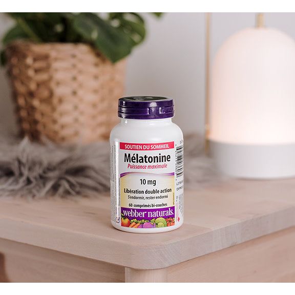 specifications-Mélatonine Puissance maximale Libération double action 10 mg for Webber Naturals