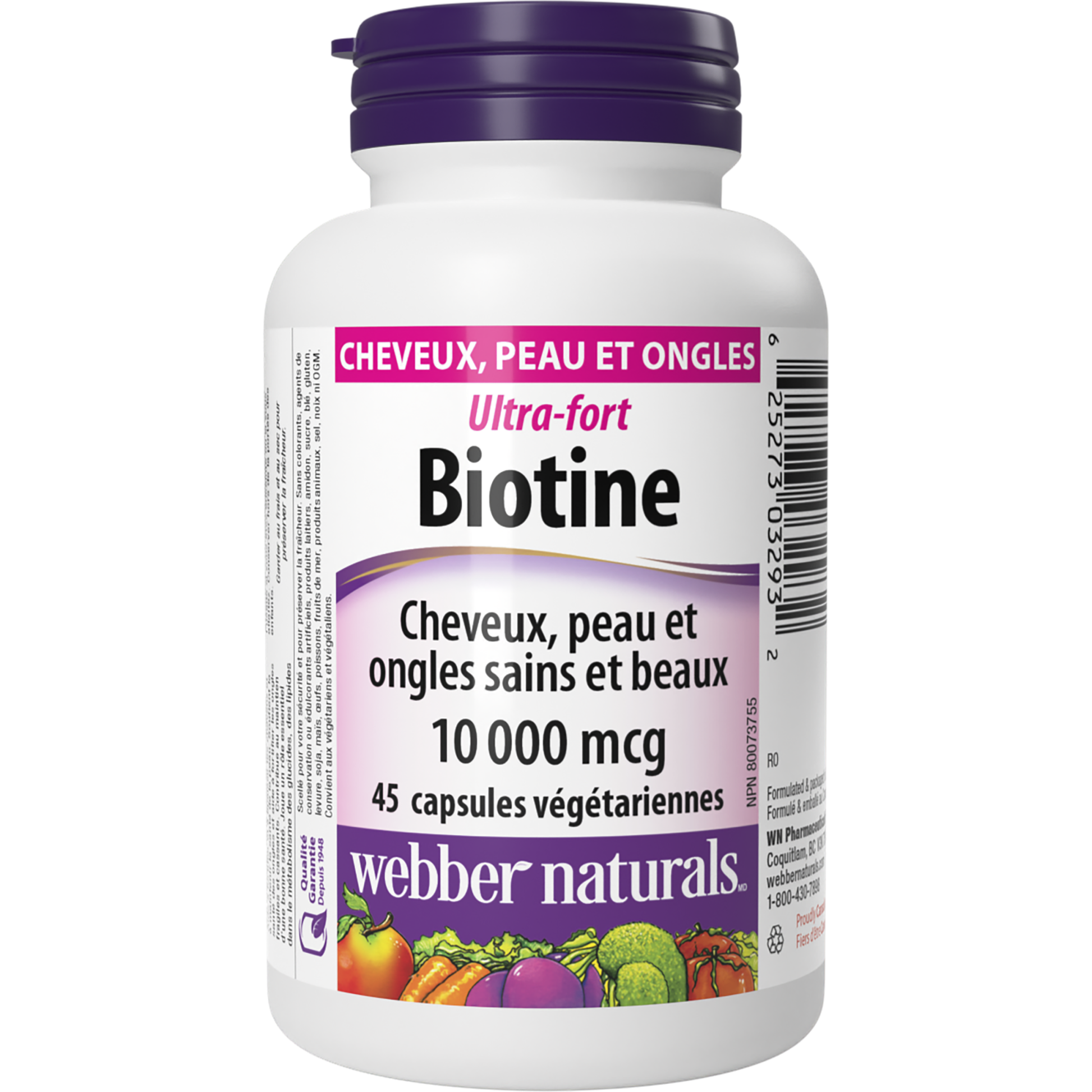 Biotine Extra-forte 10 000 mcg for Webber Naturals|v|hi-res|WN3293