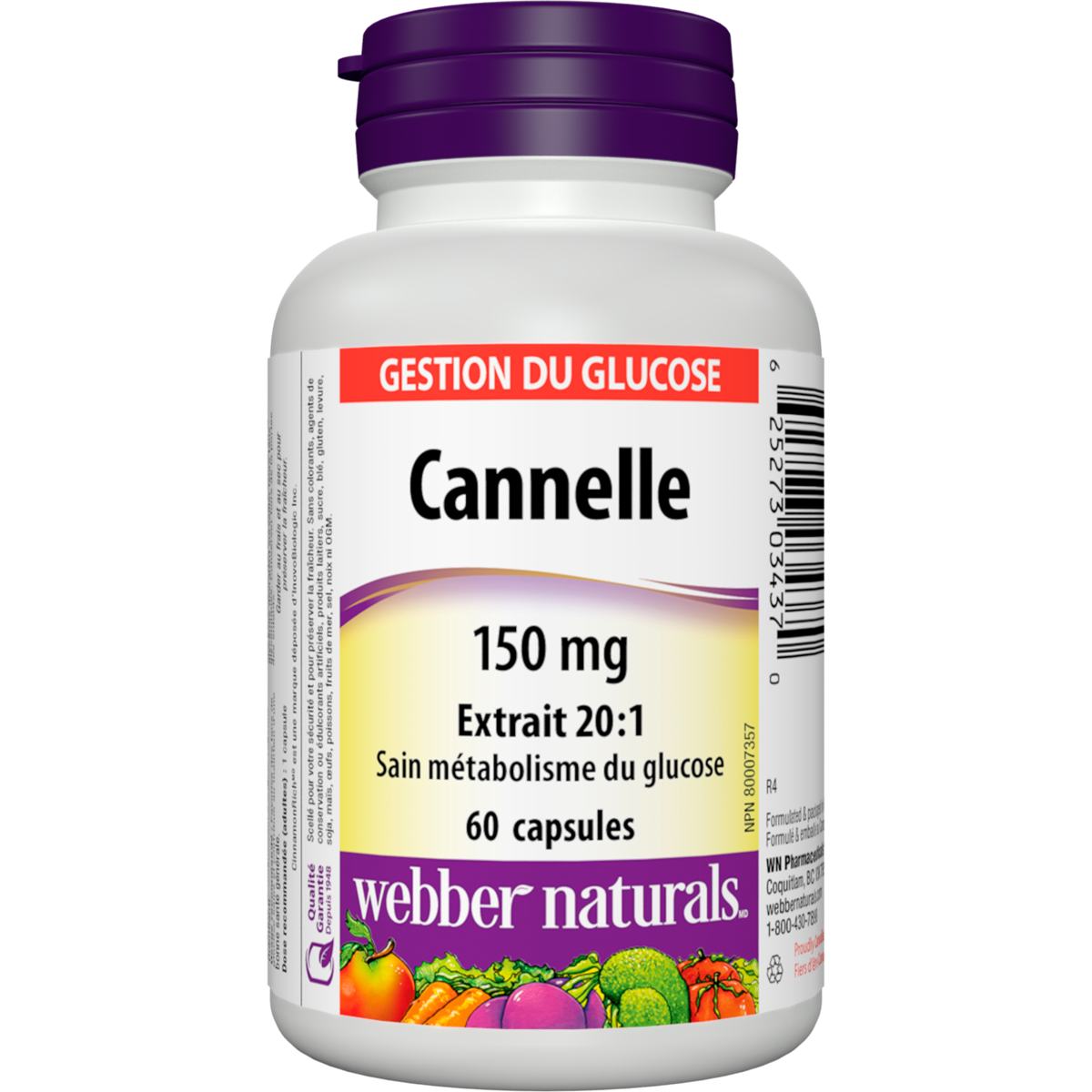 Cannelle 150 mg for Webber Naturals|v|hi-res|WN3437