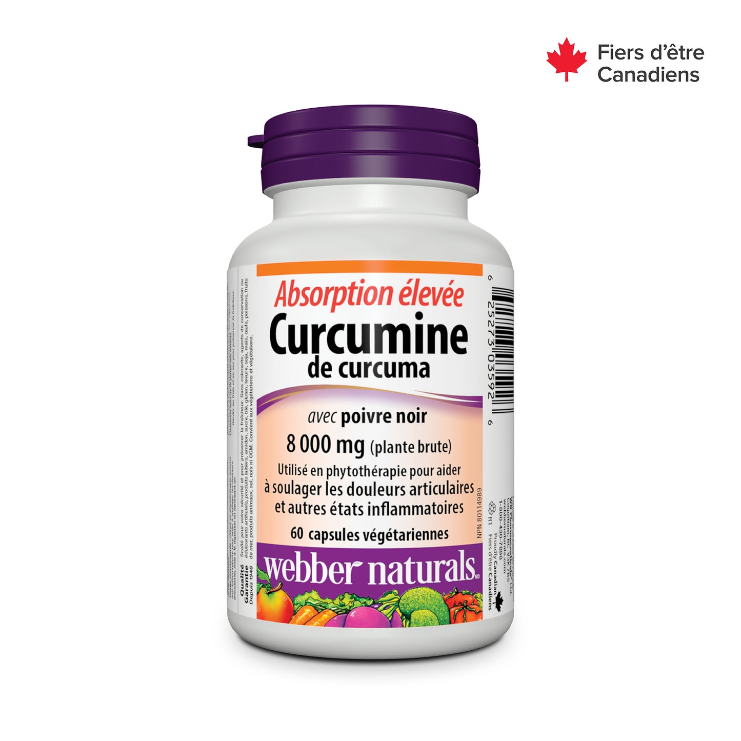 Curcumine de curcuma à absorption élevée avec poivre noir 8 000 mg (plante brute) for Webber Naturals|v|hi-res|WN3592