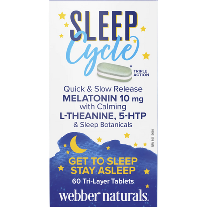 Sleep Cycle Melatonin with L-Theanine, 5-HTP & Sleep Botanicals for Webber Naturals|v|hi-res|WN3921