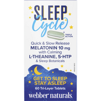 Cycle veille-sommeil Mélatonine avec L-théanine, 5-HTP et plantes aide-sommeil