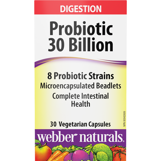 Probiotic 30 Billion 8 Probiotic Strains for Webber Naturals|v|hi-res|WN3216