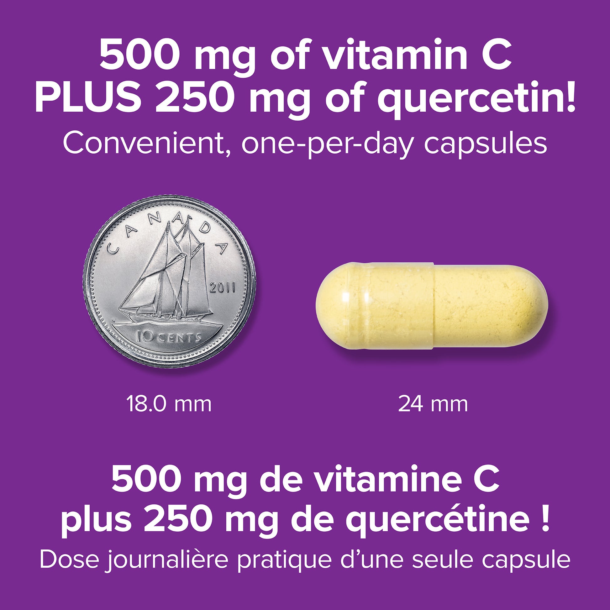specifications-Vitamine C plus Quercétine 500/250 mg for Webber Naturals