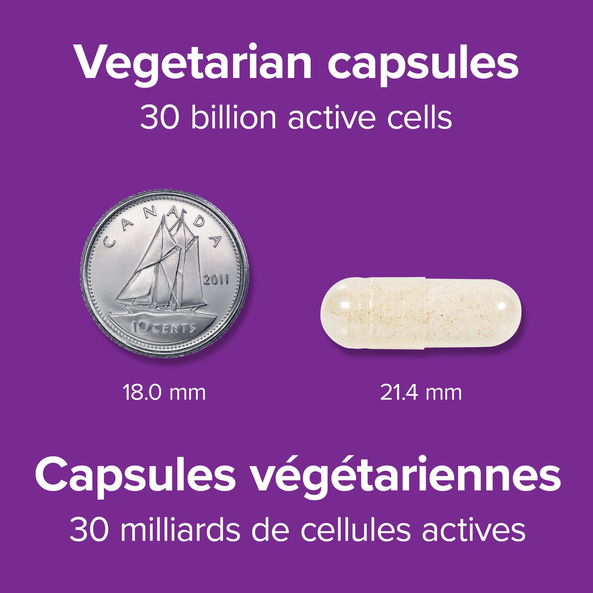 specifications-Probiotiques 30 milliards 8 souches de probiotiques for Webber Naturals