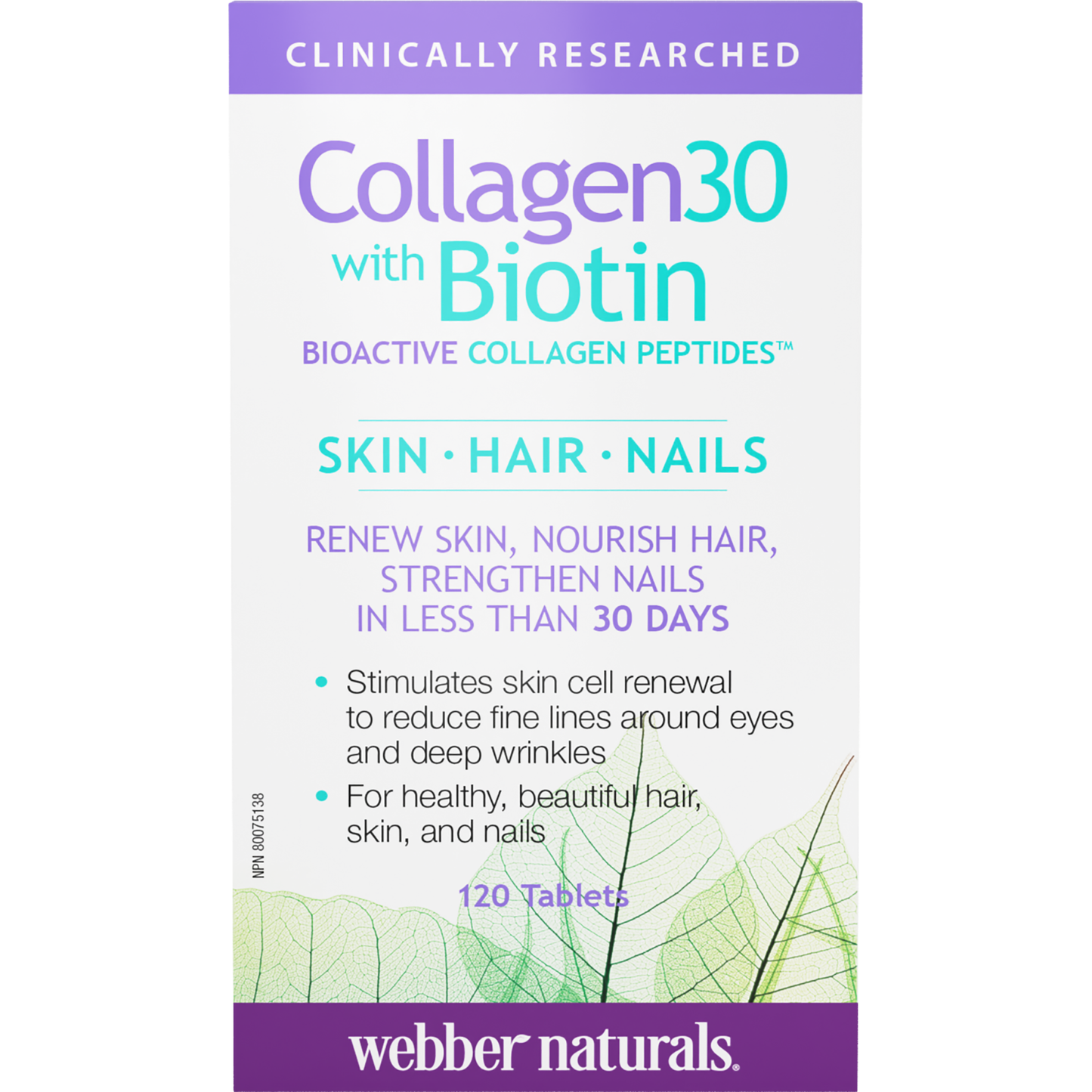 Collagen30® with Biotin Bioactive Collagen Peptides for Webber Naturals|v|hi-res|WN3668