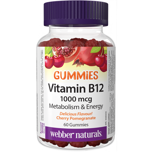 Vitamin B12 1000 mcg Cherry Pomegranate for Webber Naturals|v|hi-res|WN3685