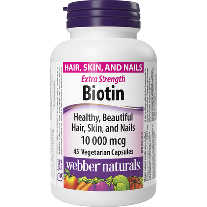 Extra Strength Biotin 10,000 mcg for Webber Naturals|v|hi-res|WN3293