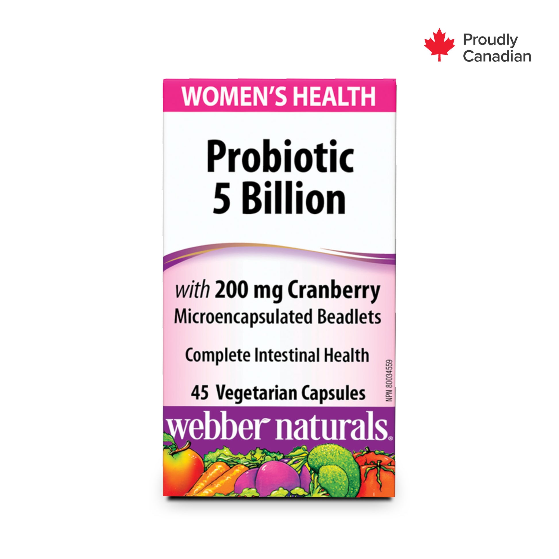 Probiotic 5 Billion with 200 mg Cranberry for Webber Naturals|v|hi-res|WN3213