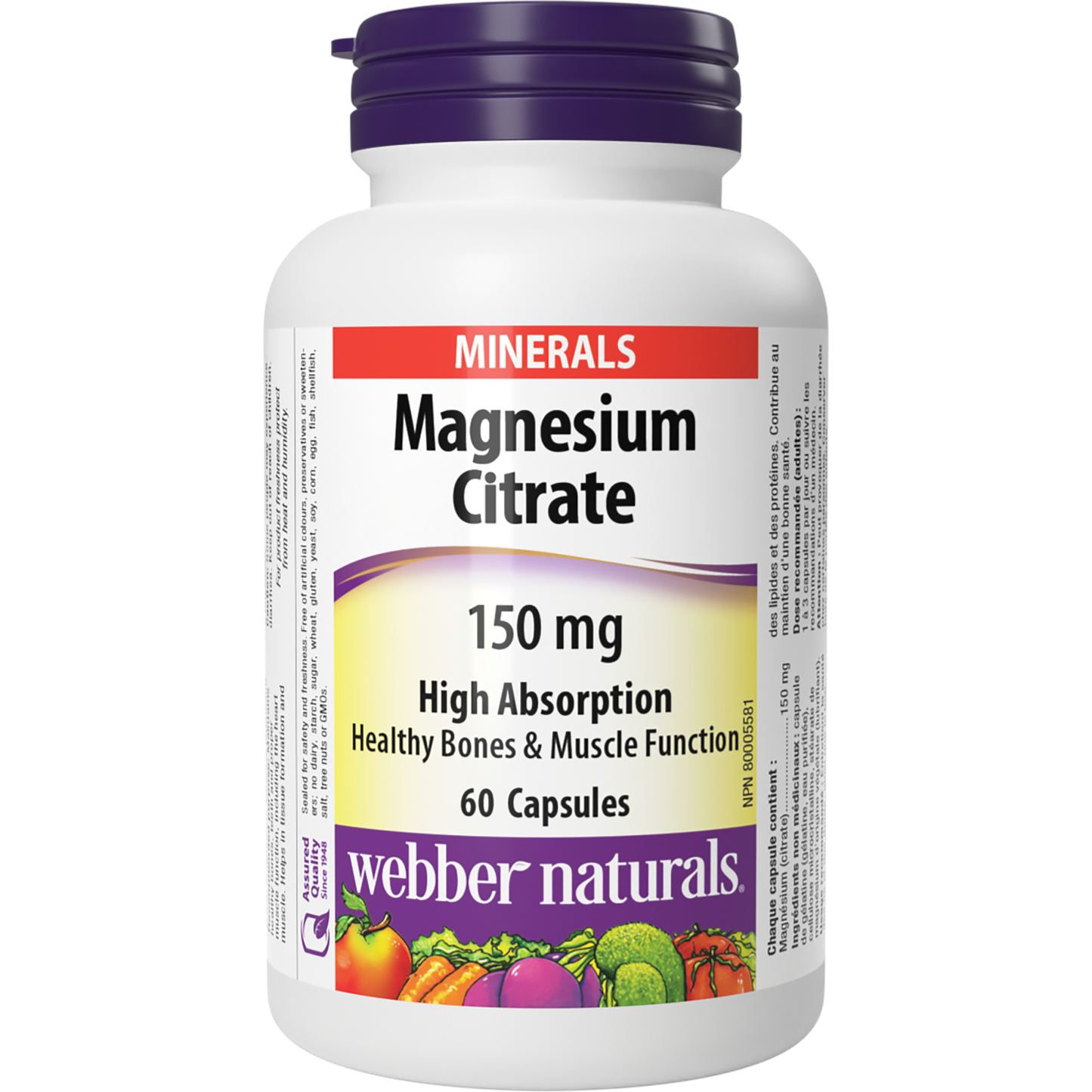 Magnesium Citrate High Absorption 150 mg for Webber Naturals|v|hi-res|WN3130