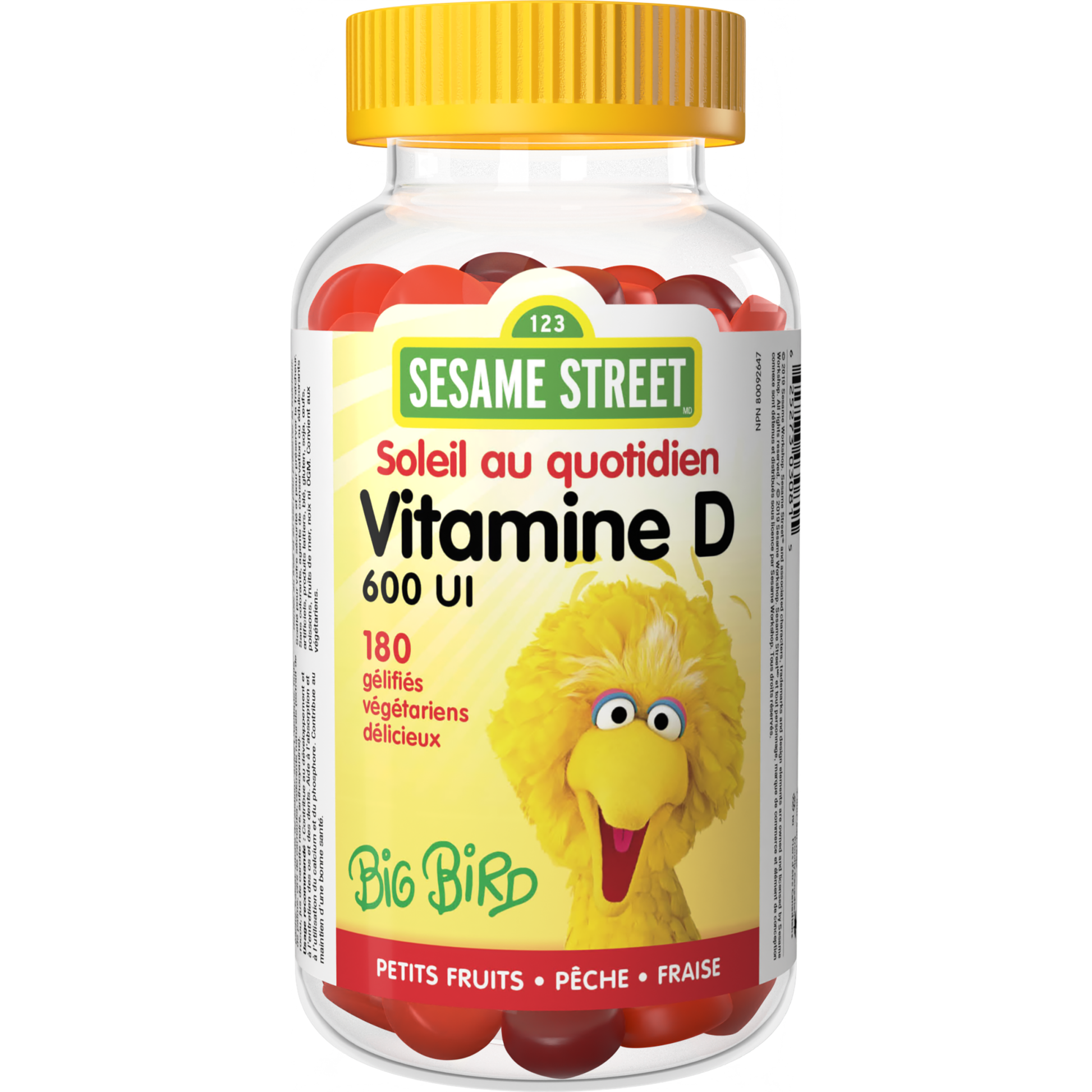 Vitamine D3 600 UI petits fruits • pêche • fraise for Sesame Street®|v|hi-res|WN3081