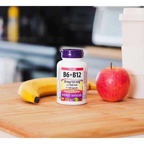 Vitamin B6+B12 with Folic Acid 50 mg / 125 mcg for Webber Naturals|v|hi-res|WN3813
